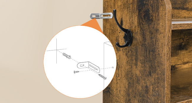 Shoe Storage Cabinet with 2 Flip Drawers, Slim Entryway Shoe Cabinet with Adjustable Side Storage, Wooden Shoe Organizer for Hallway, Rustic Brown