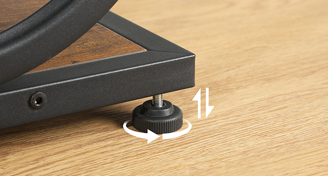 Industrial End Table, 4-Tier Storage Shelf Side Table, Small Accent Table with Geometric Metal Frame, Multi-Functional Night Stand for Living Room, Bedroom, Office, Rustic Brown & Black