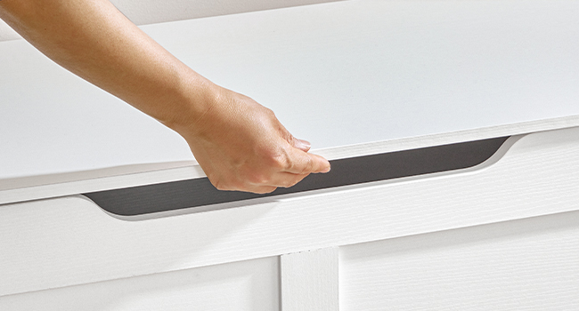 مقعد تخزين مع غطاء, صندوق تخزين الألعاب بمقابض, 110سم صندوق مستقر قوي, مناسبة للأطفال, المدخل, غرفة الجلوس, أبيض