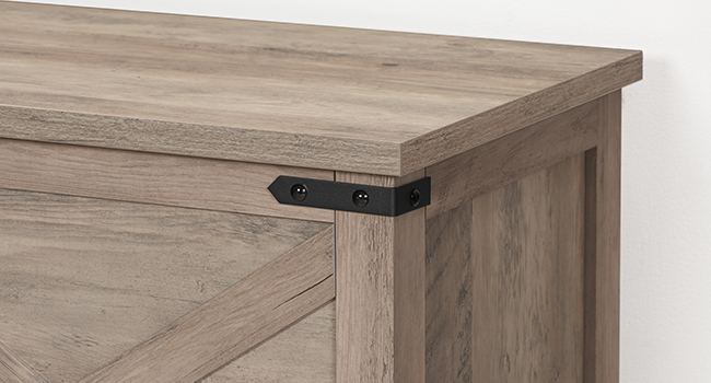 Скамья для хранения фермы, Деревянный сундук для хранения, 39.3" Сундук для игрушек в стиле ретро с фасадом в стиле сарая, Органайзер для ящиков для игрушек с металлическими акцентами и подъемной крышкой, для гостиной, Грейдж