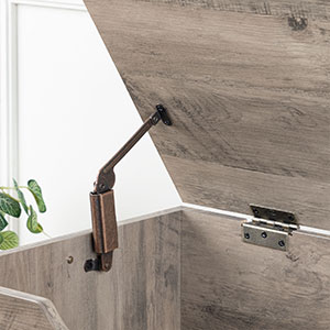 Storage Chest, Retro Toy Box Organizer with U-Shaped Cut-Out Pull, Storage Bench, Safety Hinge, Sturdy Toy Chest, Wooden, Supports 220 lb, Easy Assembly, Grey