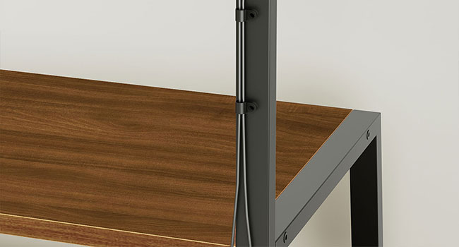 Rolling TV Stand with Mount and Power Outlet, Compatible with Up to 55-Inch TVs, Black and Walnut Corner Entertainment Center with 3-Tier Storage Shelves, Suitable for Living Room and Bedroom