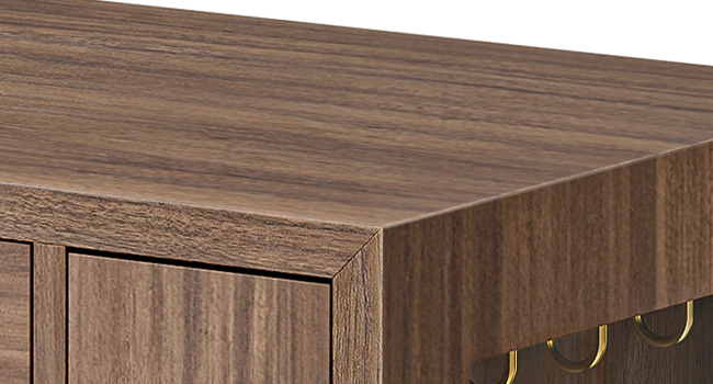 Walnut & Black Wooden Jewelry Organizer Box, 4-Layer Storage Case with Transparent Window, Suitable for Earrings, Necklaces, Rings and Cosmetics