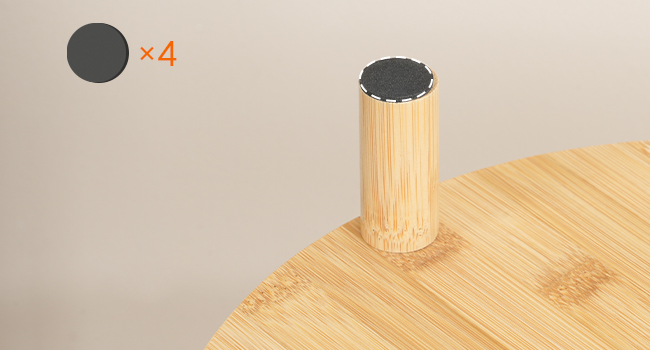 HOOBRO Small Round Side Table with Charging Station, 3-Tier Round Bamboo End Table, Compact Sofa Bedside Table for Small Space, Easy Assembly, for Living Room, Bedroom, Apartment, Natural