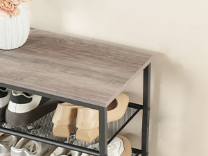 10-Tier Metal Mesh Shoe Rack, Grey and Black 100cm Wide High-Capacity Storage Organizer, 45-50 Pair Shoe Shelf for Entryway, Closet and Hallway