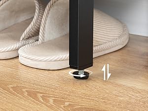 8-Tasoinen suuren kapasiteetin kenkäteline, Vakaa metallinen säilytysjärjestelmä säädettävällä litteällä & Viistot hyllyt, Pitää 21-28 Paria kenkiä, Tilaa säästävä muotoilu