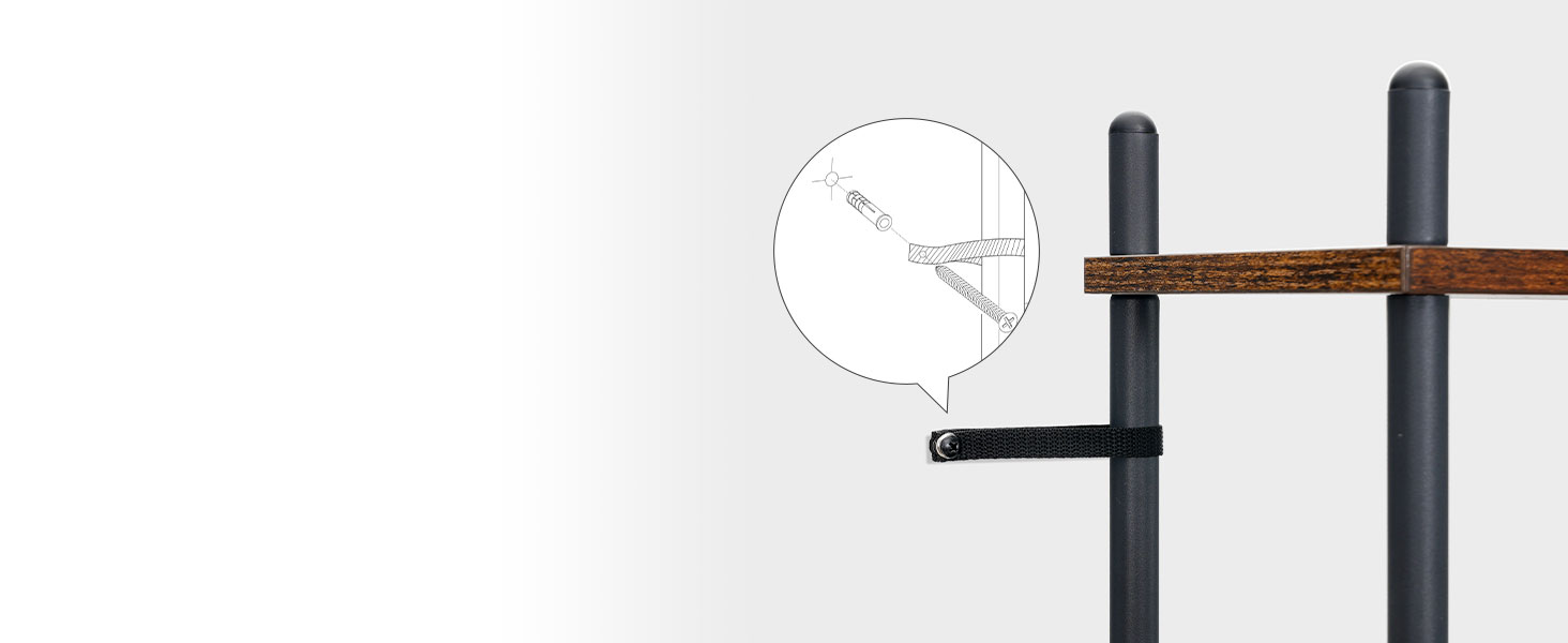 4-Tier Freestanding Over-The-Toilet Storage Organizer, Space-Saving Above-Toilet Shelf with Adjustable Feet, Easy Assembly, Rustic Brown and Black