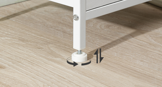 White Bedside Nightstand with Charging Station, LED Illuminated End Table with 2 Fabric Drawers, Equipped with 2 AC Outlets and USB Port, Compact Storage Night Stand for Bedroom