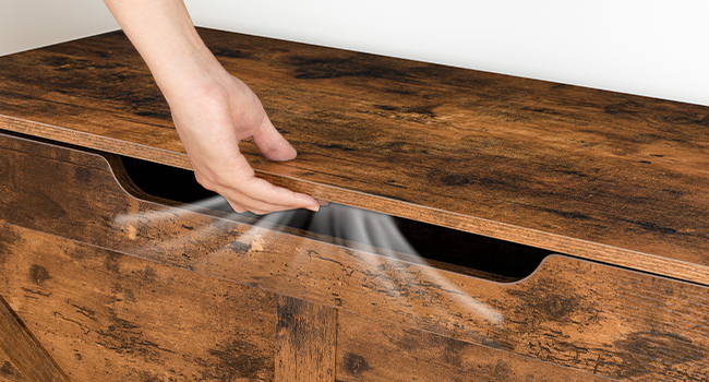 HOOBRO Storage Bench, 43.3” Retro Wooden Storage Chest with U-Shaped Cut-Out Pull, Safety Hinge, Supports 220 lb and Easy Assembly for Toy Box Organizer (Rustic Brown)