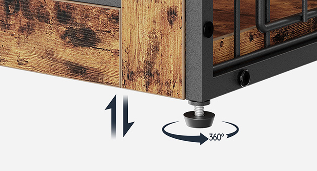 Dual-Dog Crate Furniture, 160cm Large Double Dog Kennel with Removable Divider, Wooden Indoor Pet Crate TV Stand for Medium to Large Dogs, Rustic Brown