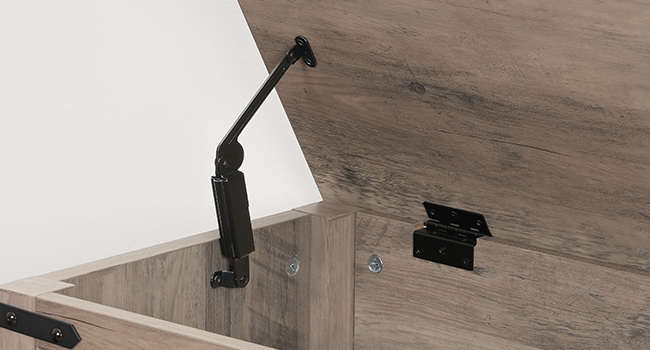 Скамья для хранения фермы, Деревянный сундук для хранения, 39.3" Сундук для игрушек в стиле ретро с фасадом в стиле сарая, Органайзер для ящиков для игрушек с металлическими акцентами и подъемной крышкой, для гостиной, Грейдж