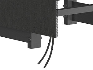 Svart 4ft ved Rack med deksel, Utendørs vedloggstativ, Justerbar loggholder med vanntett deksel, Peis tre lagring, Kraftig treholder, for innendørs og utendørs
