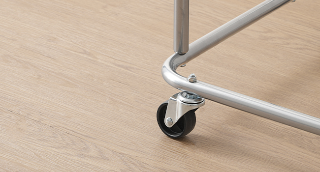 2-قسم سلة الغسيل المتداول ذات العجلات, عربة غسيل مبطنة قابلة للفصل, إطار فولاذي بمقبض, 31.5×15.7×31.5 بوصة, اللون البيج & فضة