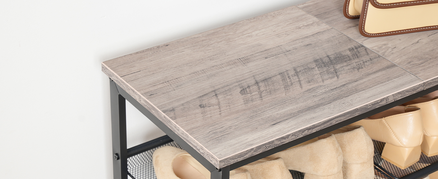 5-رف أحذية قائم بذاته, وحدة تخزين الأحذية بأرفف شبكية قابلة للتعديل, القدرة على 16-20 أزواج من الأحذية, معدن على الطراز الصناعي & منظم الأحذية الحبيبي, مناسبة للمدخل & خزانة, رمادي