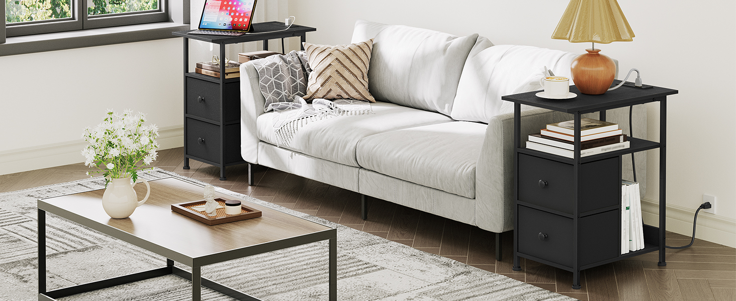 Bijzettafel met laadstation