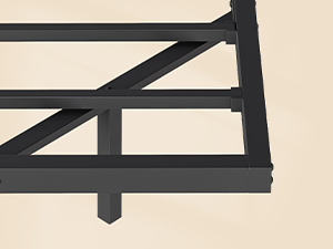 160×200cm Metal Double Bed Frame with LED Lighting and Charging Station, Quiet Stable Guest Bed for Bedroom & Гостевая комната, Легкая сборка, Черный