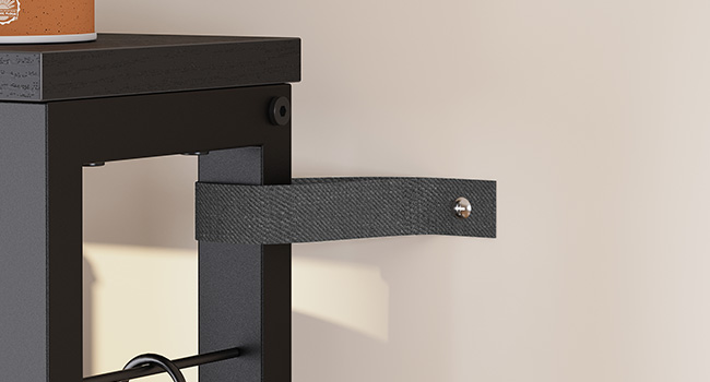 5-Tier Kitchen Bakers Rack with Integrated Power Module, Microwave Stand with Trash Can Storage Cabinet, Multi-Functional Storage Shelf for Coffee Bar, Dining & Living Room, Black Finish