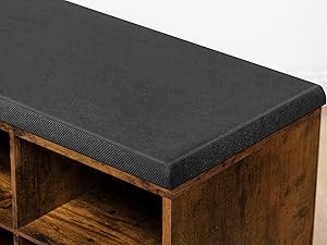 Shoe Storage Bench with Cushion, 100cm Entryway Bench with 12 Cubbies, Entryway Hall Tree with Storage, Shoe Cabinet with Coat Rack for Bedroom, Hallway