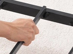 160×200cm Metal Double Bed Frame with LED Lighting and Charging Station, Quiet Stable Guest Bed for Bedroom & Гостевая комната, Легкая сборка, Черный