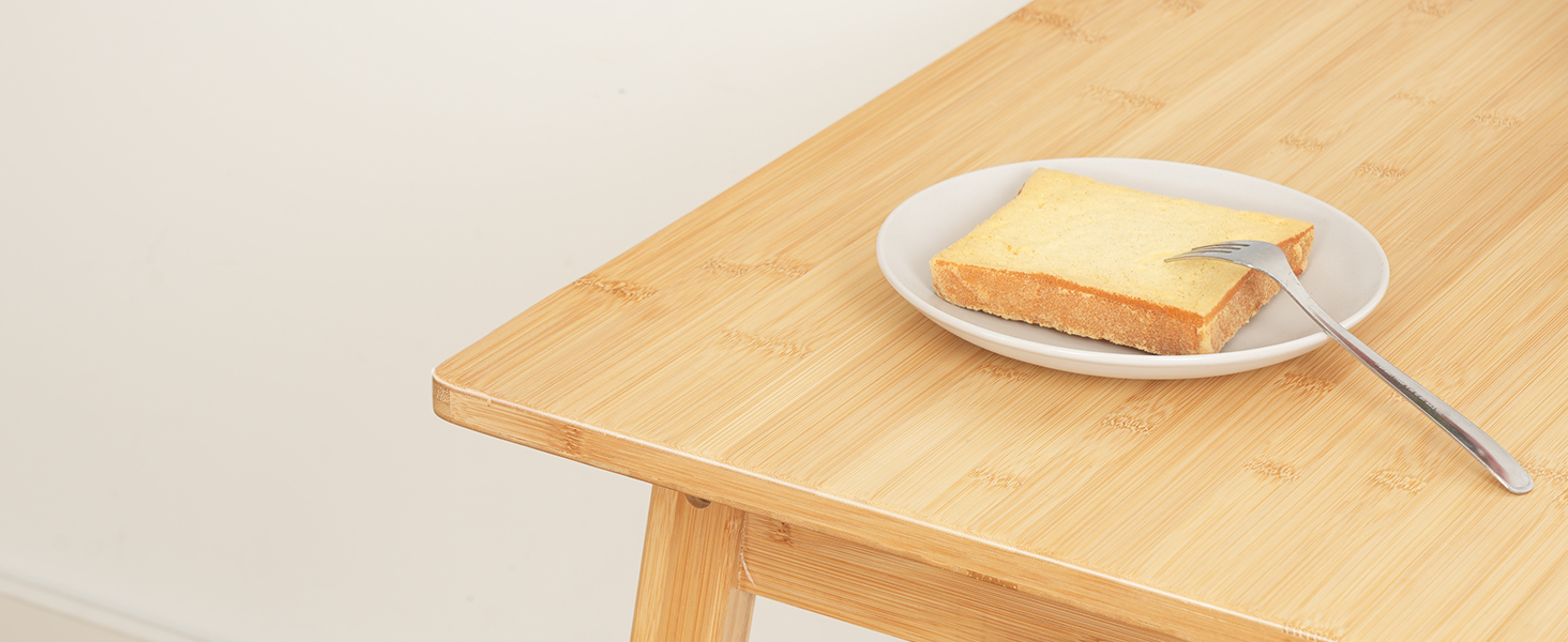 HOOBRO Bamboo Dining Table, Square Dining Table for 2, 27.6" Kitchen Table for Small Space, Writing Table, Easy to Assemble, for Dining Room, Living Room, Office, Kitchen, Natural