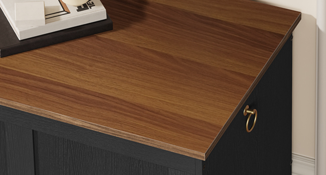 Banc de rangement HOOBRO, 43.3" Coffre de rangement en bois rétro, Tronc de rangement en bois, Coffre jouet avec dessus de levage, Organisateur d'entrée multifonctionnel, pour l