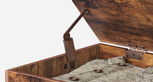 Coffre de rangement, 39.3" Coffre jouet avec tiroir, Banc de rangement en bois, Supports de banc d