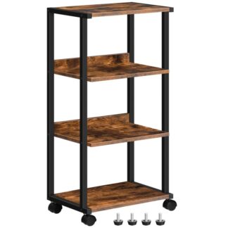 4-εκτυπωτής βαθμίδας, καροτσάκι εκτυπωτή, Πίνακας κινητών εκτυπωτή, με γάντζο και ρυθμιζόμενα πόδια, Κατάλληλο για το γραφείο στο σπίτι