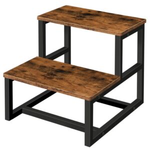 kid's step stool, toddler step stool, kids potty training wooden stool, for bathroom, kitchen, bedroom, sturdy and stable, rustic brown