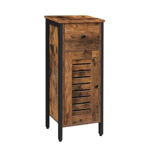 Storage Cabinet, Side Cabinet with Doors and Height-Adjustable Shelves, Floor Standing Cabinet, Free-Standing Storage Organizer Unit for Living Room, Bedroom, Study,