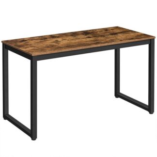 Computertisch, Home Office -Schreibtisch, 47.2 x 23.6 X 29.9 Zoll Industrie -PC -Laptop -Studientisch im Wohnzimmer, Schlafzimmer, stabiler Metallrahmen, Einfache Montage, rustikalbraun und schwarz