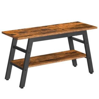 مقعد المدخل, مقعد رف الأحذية الصناعي, مقعد مقاعد البدلاء للمراب, مقعد نهاية السرير لغرفة النوم, ريفي البني والأسود