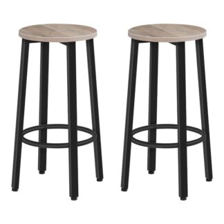 مجموعة البراز من مجموعة من 2, براز بار الإفطار المطبخ, زوج من المقاطعات, براز المطبخ, كراسي الطعام لعداد المطبخ, صناعي, لبار حديقة المنزل, رمادي وسوداء