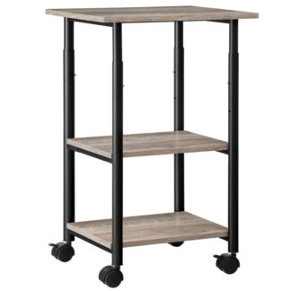 soporte para impresora, 3-Cartro de impresora de nivel industrial debajo del escritorio con estante, Rack de almacenamiento de servicio pesado móvil sobre ruedas para el hogar, oficina, gris y negro