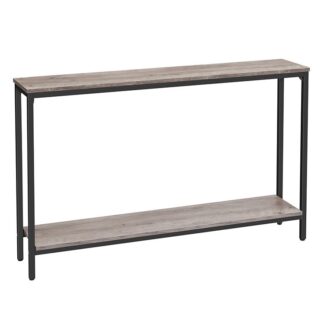 Console Table, 47.2" Entryway Table, Industrial Narrow Sofa Table with Shelf, Entrance Table for Living Room, Hallway, Foyer, Corridor, Office, Wood Look Accent