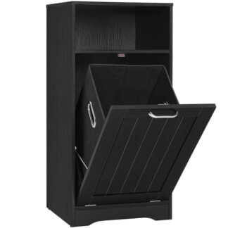 مجلس الوزراء الغسيل, سلة غسيل قابلة للإمالة للخارج مع سلة قابلة للإزالة ورفوف مفتوحة, دولاب تخزين, توفير المساحة, للحمام, غرفة الغسيل, غرفة نوم, مساحة صغيرة, أسود