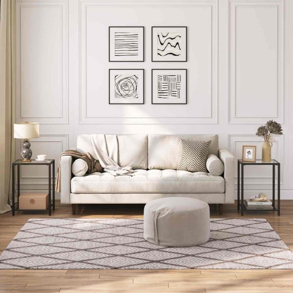 Приставной столик из черного закаленного стекла, 2-Конечный стол уровня & Тумбочка для компактных помещений, Современный металлический каркас, Подходит для офиса, Спальня, Гостиная и кабинет