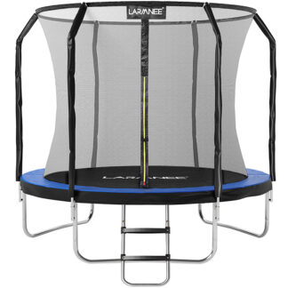 Tranpoline de jardin extérieur, Diamètre 244 cm, avec filet de sécurité, Échelle, Coussin de protection, Postes couverts, Équipement de fitness, Sûr, Enfants adultes,