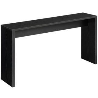 Waterfall Console Table, 47.2" Entryway Table, Wooden Behind Couch Table, Narrow Sofa Table with Thick Board, Modern Console Table, for Entrance, Living Room, Foyer, Corridor, Black