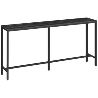 63" console tafel, smalle salontafel, entree tafel, industriële banktafel, bijzettafel, voor hal zwart