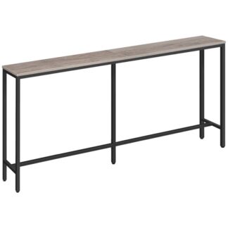 Stół konsolowy, Wąski stół rozkładany, 63 Calowy stół wejściowy, Przemysłowy stolik do sofy, Stolik boczny, dla Przedpokoju, Salon, Sypialnia, Solidny i stabilny, Łatwy w montażu, grecki