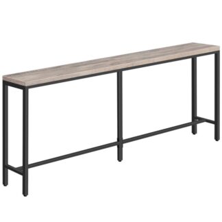 70.9 Console Table, Extra Long Sofa Back Console Table, Narrow Industrial Entryway Table, Metal Frame, Easy Setup, Fit for Hallway, Living Room, Entrance, Foyer, Greige