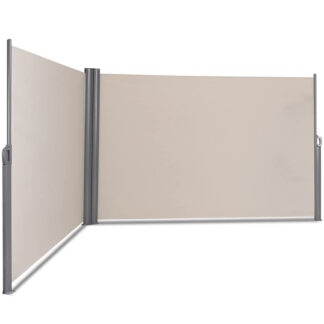 Διπλή πλευρά τέντα επεκτάσιμη 160 x 600 CM οθόνη ιδιωτικότητας freestanding προστασία από τον ήλιο, αδιαφανές πλευρικό κύλινδρο τυφλό για μπαλκόνι κήπο αίθριο