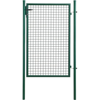 بوابة الحديقة, الصلب المجلفن, أبواب سياج الحديقة, باب السياج مع قفل, مقبض والمفتاح, 105 س 150 سم (العرض × الارتفاع), رمادي