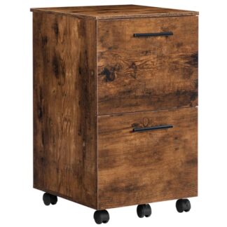 حافظة الملفات, قاعدة متنقلة, 2-خزانة مكتب بأدراج, ملء مجلس الوزراء مع 5 عجلات, لA4, حجم الحرف, مجلدات الملفات المعلقة, ريفي براون