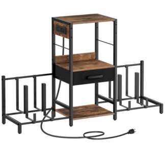 guitar stand for acoustic 4 holder, electric guitar, bass, multiple guitar rack holder, floor adjustable for guitars, guitar amp accessories, for home music studio, rustic brown