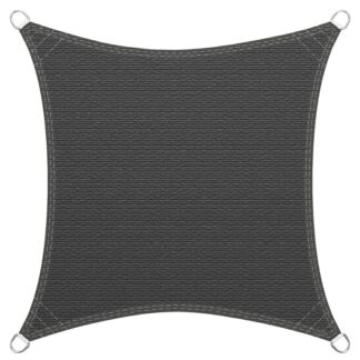 شمس ظل الشراع المستطيل, 10' x 10', كتلة الأشعة فوق البنفسجية, مظلة شاشة قماش المأوى المظلة, مقاومة للرياح ومقاومة للماء, حلقات سحب قوية, حديقة, في الهواء الطلق, فناء, مرآب, رمادي غامق