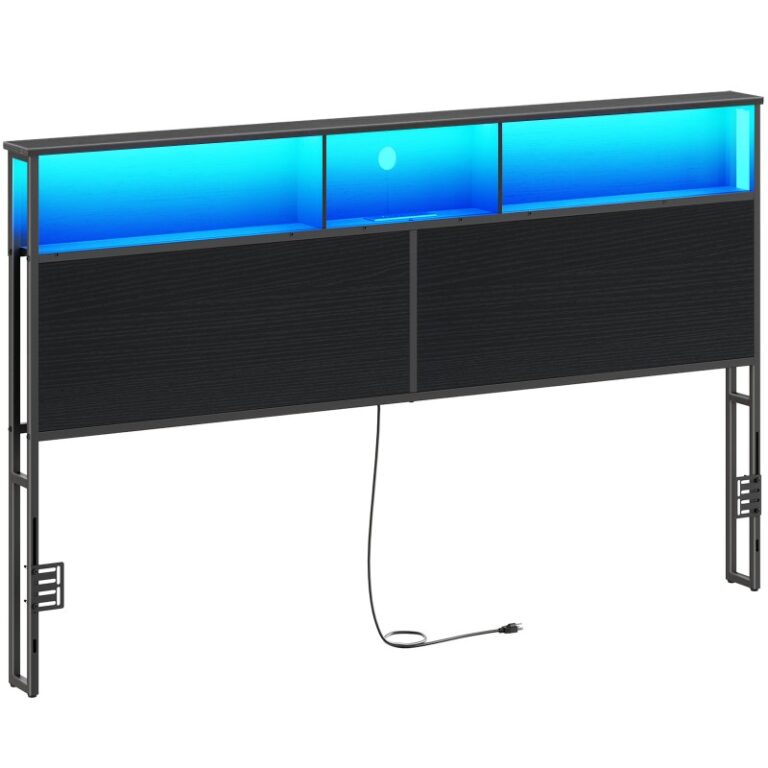 King -kokoinen pääty, pääty 2 latausasema, LED -valot, Tyyppi A ja tyyppi C, Teollinen pääty varastointia, korkeus säädettävä, musta