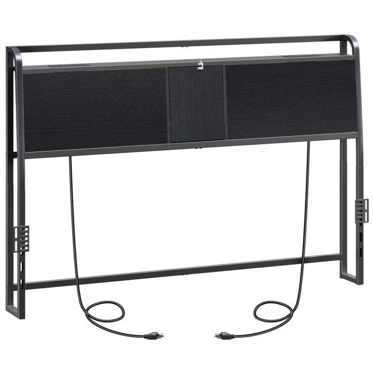 حجم الملكة اللوح الأمامي, اللوح الأمامي مع 4 منافذ و 4 منافذ يو اس بي, اللوح الأمامي الصناعي مع محول إطار الباب والأسرة, الارتفاع قابل للتعديل, أسود