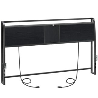 pääty King -koko, pääty 4 myyntipisteet ja 4 USB -portit, Teollinen pääty kääntöovi- ja sängyn kehyksen sovitin, korkeus säädettävä, musta