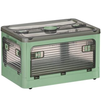 7.4 صناديق تخزين جال مع أغطية, صندوق تخزين قابل للطي مع أبواب وعجلات, صندوق تخزين بلاستيكي قابل للطي, منظم تخزين قابل للتكديس, من أجل الوطن, تنظيم المكاتب, أخضر